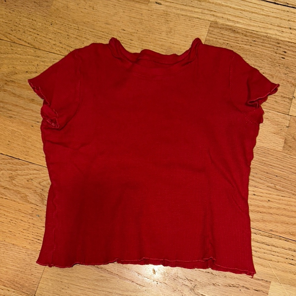 Red Short Sleeve Top